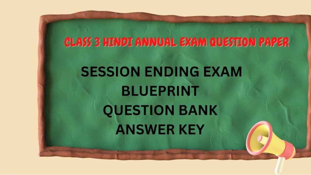 Class 3 Hindi Annual Exam Question Paper