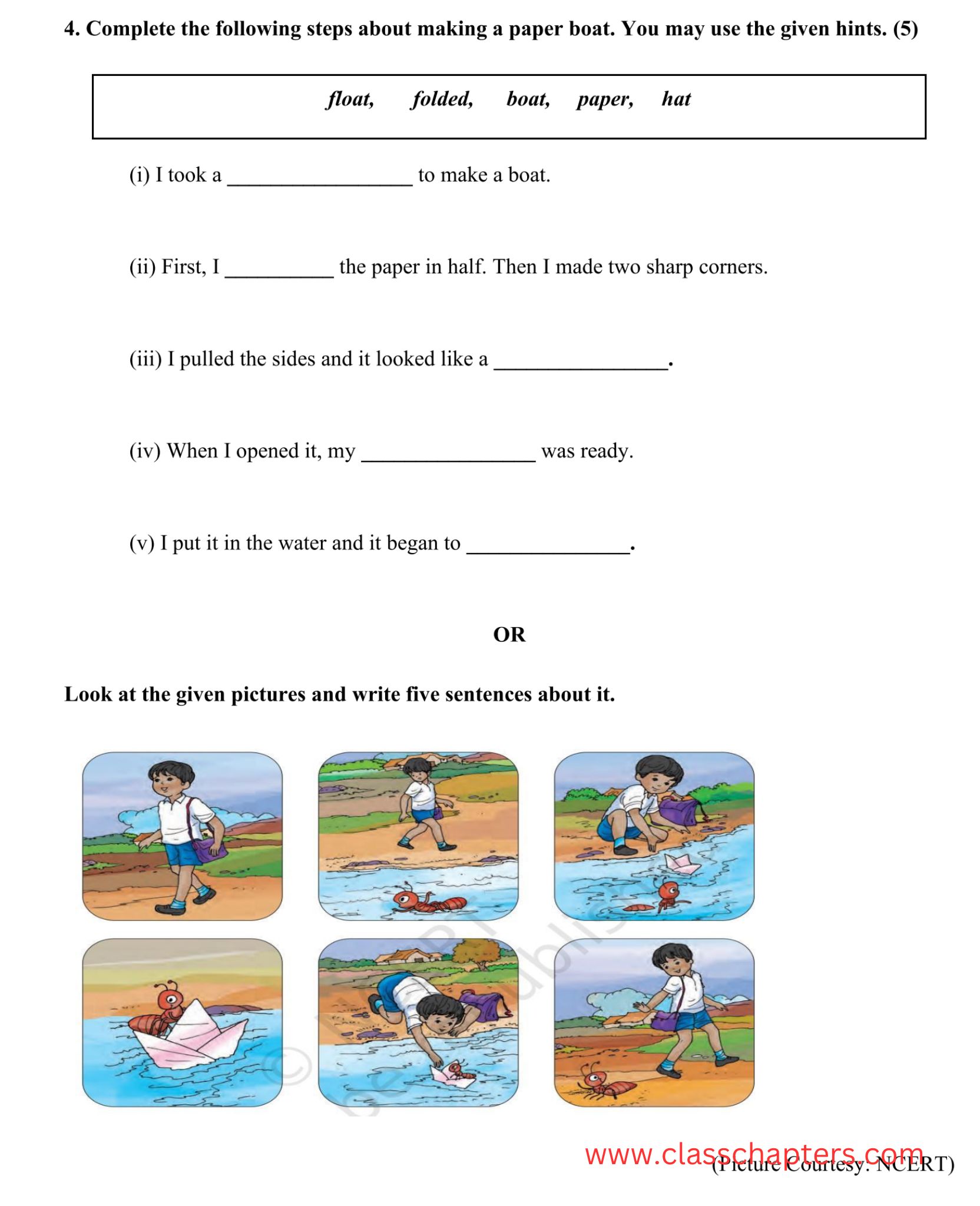 Class 3 English mid term exam