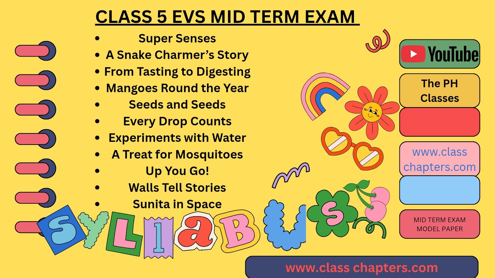 DOE Mid Term Exam Syllabus & Date Sheet 2025–26 - class chapters
