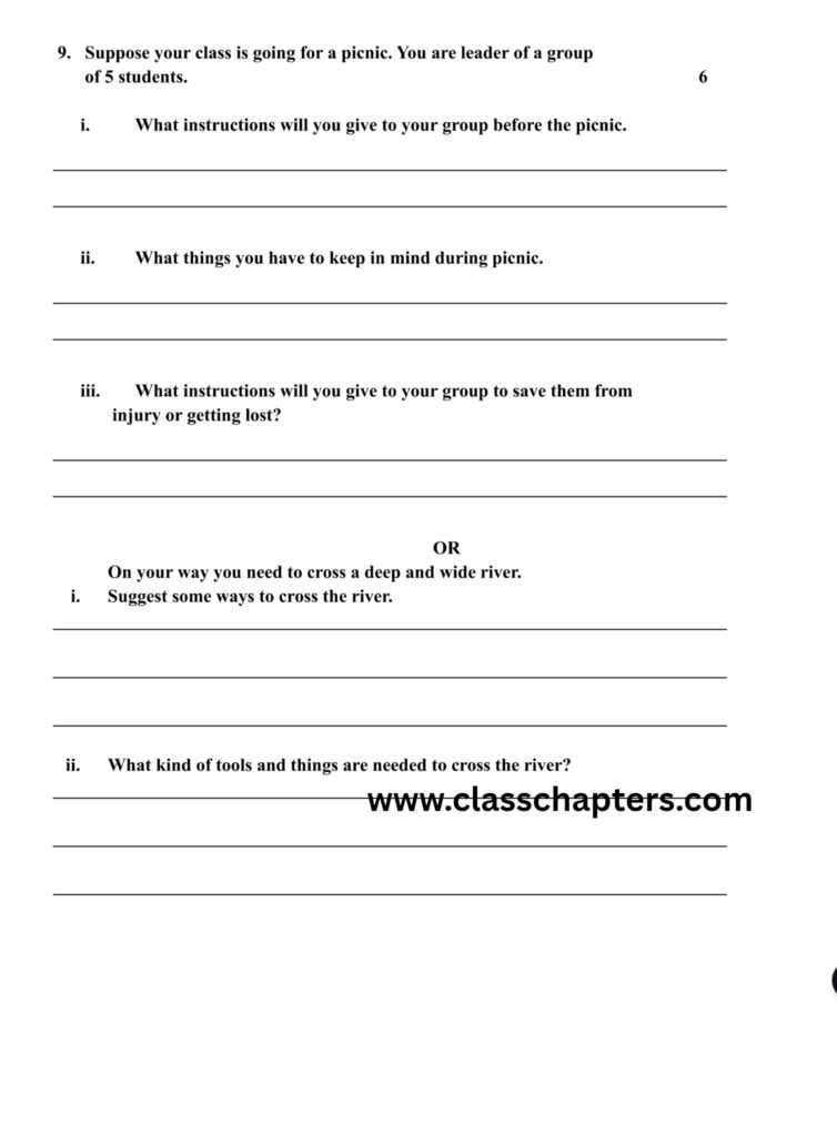 Class 5 EVS Mid Term Exam