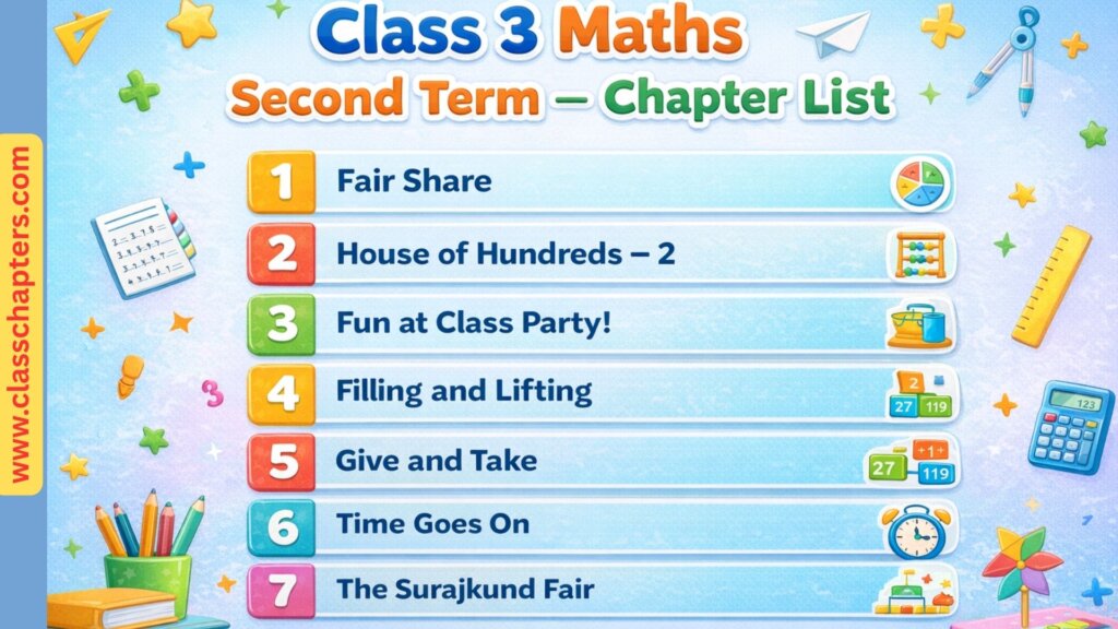 Class 3 Maths Second Term Syllabus